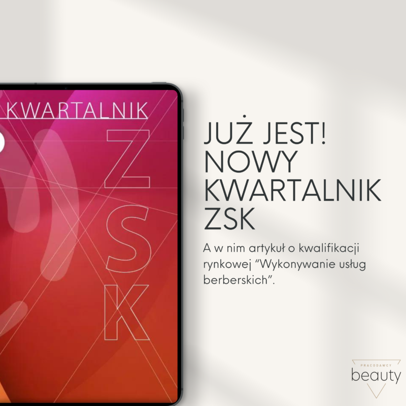 Na ekranie tabletu wyświetlany jest kwartalnik ZSK