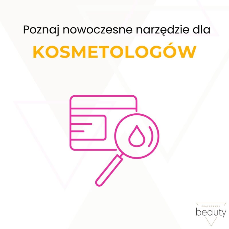Ilustracja wektorowa z nagłówkiem i różową lupą nad dokumentem, w środku której znajduje się kropla