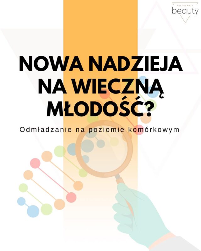 Ręka w rękawiczce medycznej bada DNA lupą