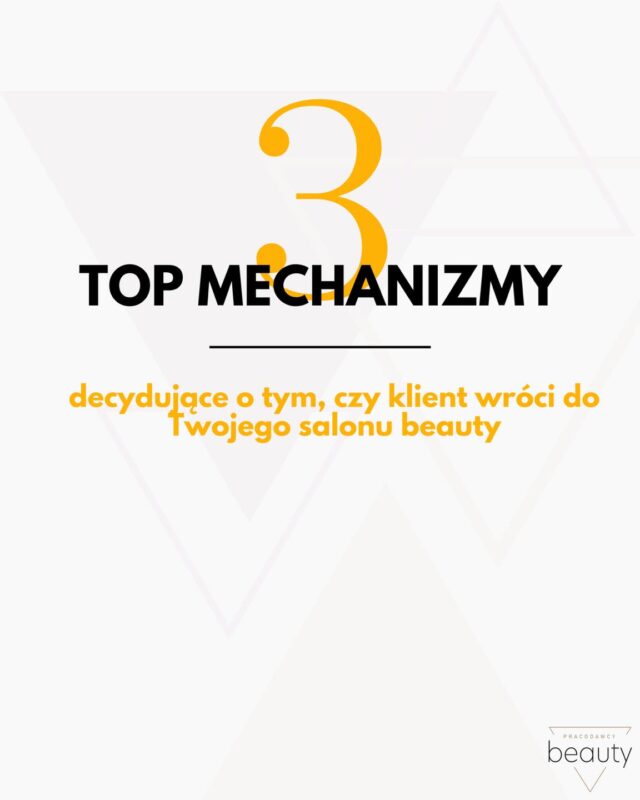 Wektorowa ilustracja tła z trójkątami, nagłówkiem, podnagłówkiem i żółtą liczbą "trzy" u góry