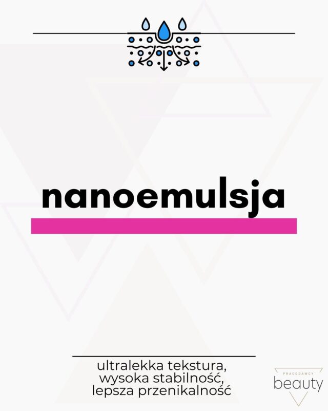 Wektorowa ilustracja tła z trójkątami, nagłówkiem i u góry niebieskimi kropelkami płynu zmieniającymi się w kółka rozchodzące się na trzy strony